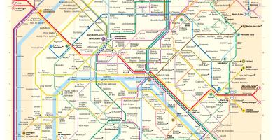 Peta dari Paris metro