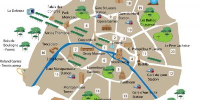 Peta dari Paris museum