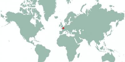 Peta dari paris pada peta Dunia