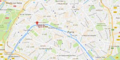 Peta dari Paris gorong-gorong