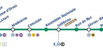 Peta dari Paris subway line 12
