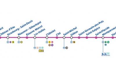 Peta dari Paris subway line 4