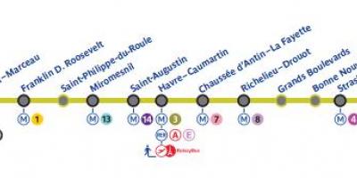 Peta dari Paris subway line 9