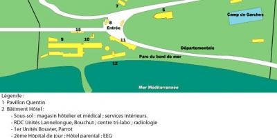 Peta dari San Salvadour rumah sakit