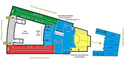 Peta dari Universitas Dauphine - lantai 1